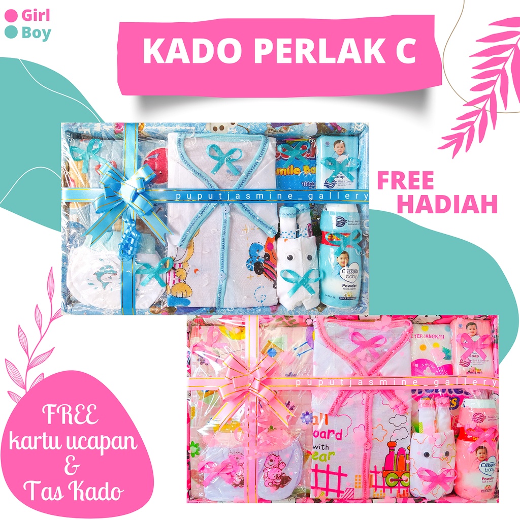 KADO BAYI PAKET PERLAK C Perempuan Laki Laki Baru Lahir Lahiran Murah Babygift Newborn Baby Gift Set Box Hampers Girl Boy Unisex Parsel Parcel 60