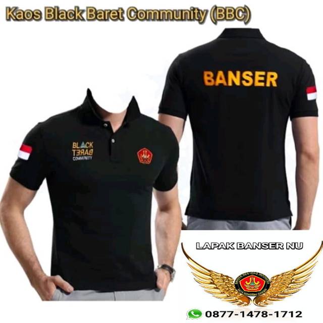 Kaos Banser Bbc Black Baret Community Kaos Banser Murah Shopee Indonesia