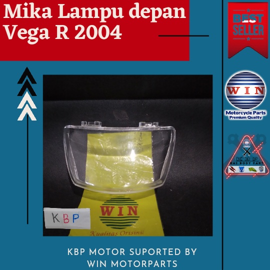 Kaca lampu depan Vega R 2004 2005 Win | mika lampu depan vega r 2004 2005 win | cover lampu reflekto