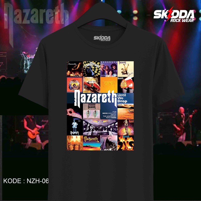 T Shirt Kaos Band Rock NAZARETH -NZH08 - Premium Black NSA