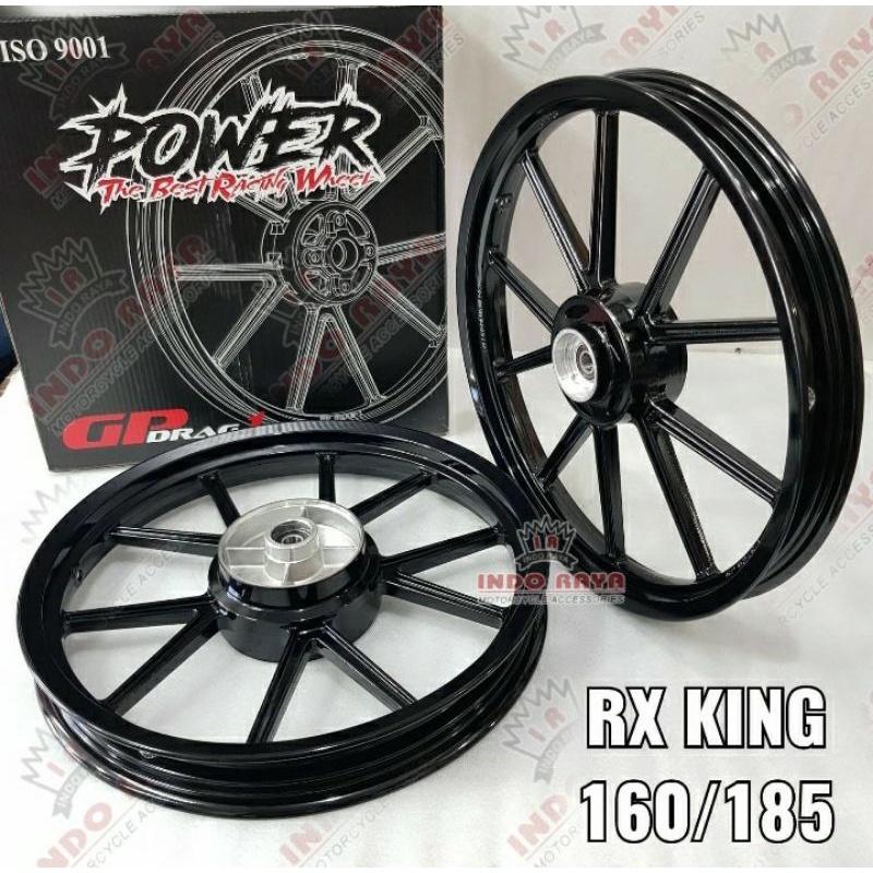 Velg pelek Power model brt chemco RX KING 160 185 17 depan belakang 1 set