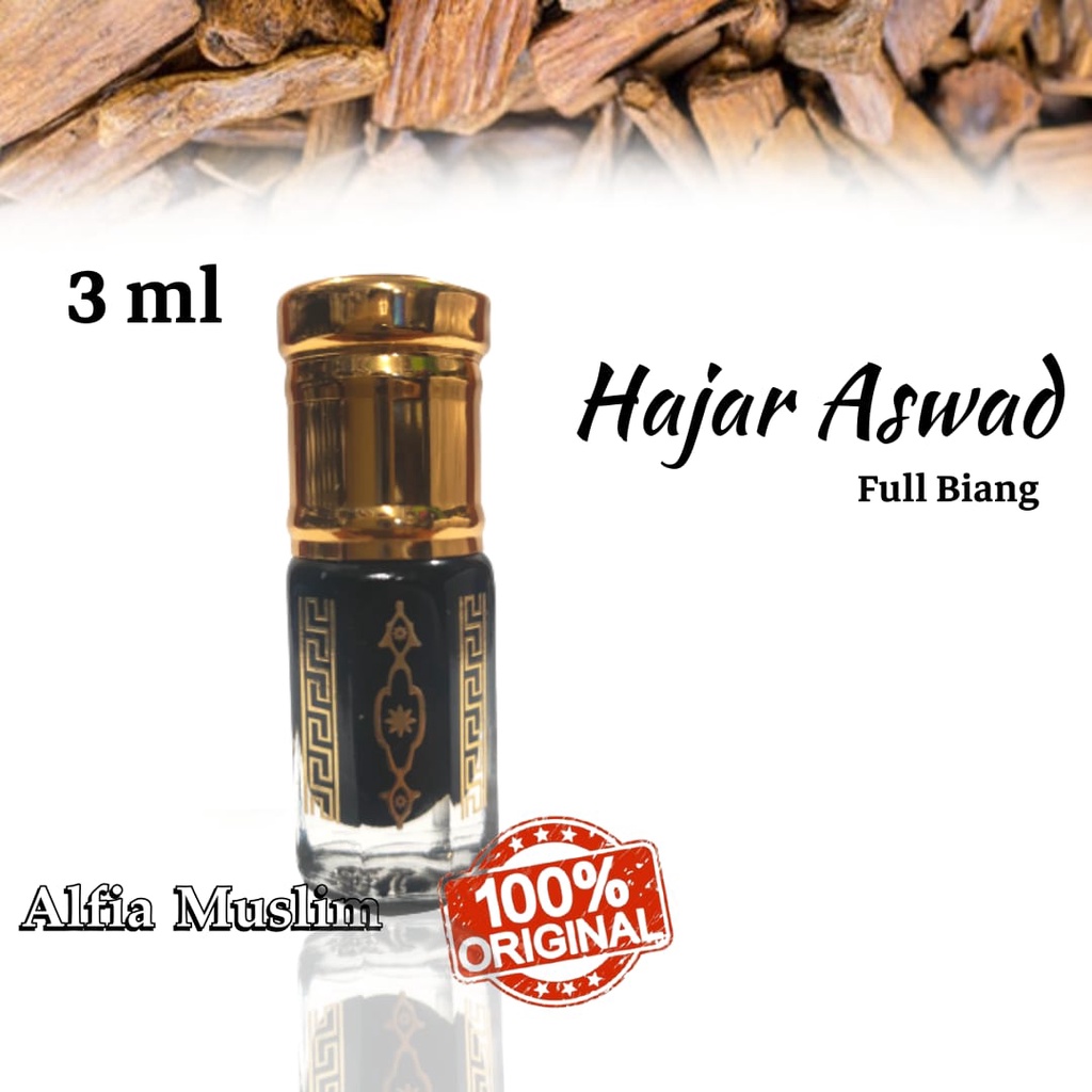 Parfum Saudi Hajar Aswad Full Biang 6 ml Dan 3 ml Aroma Saudi Exclusiv