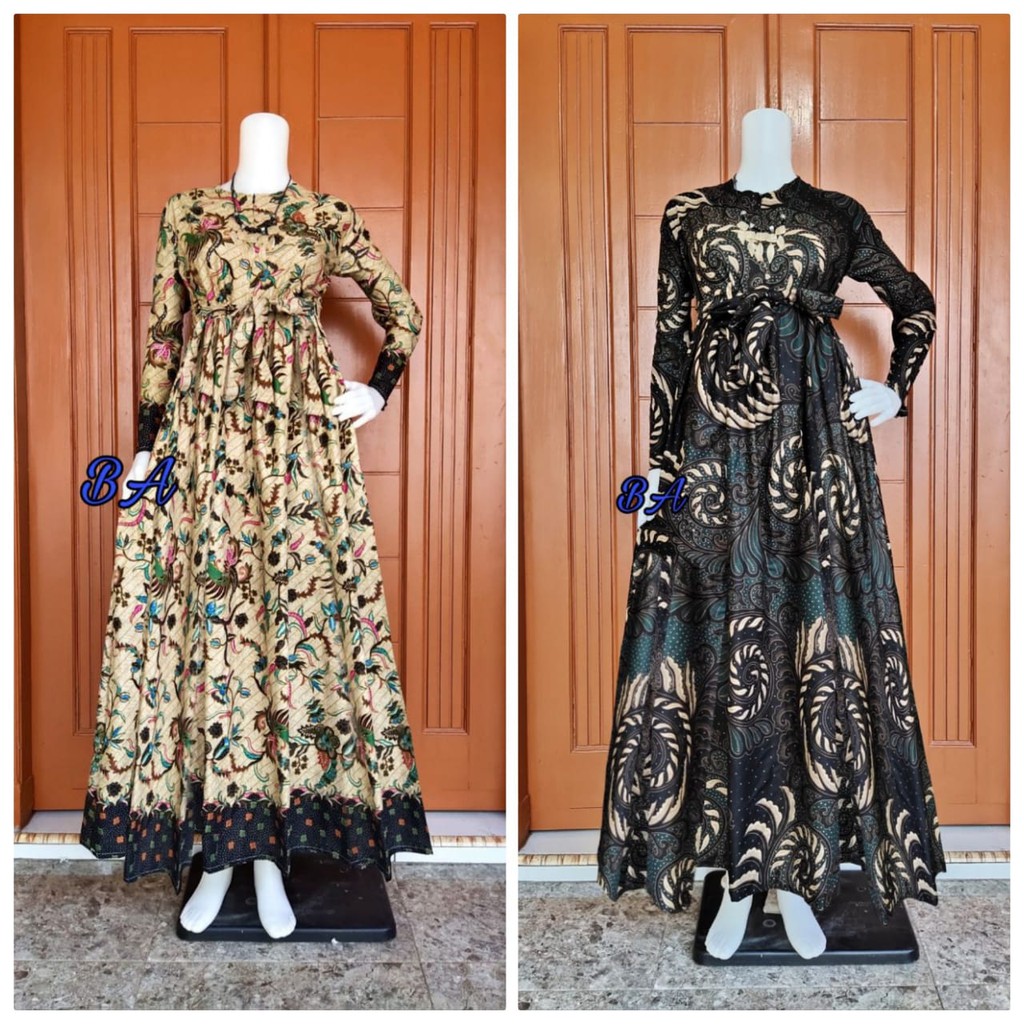  Gamis  Batik  COD MANGGAR Gamis  Batik  Pesta Model Terbaru 2022 GAMIS  PESTA ORI PEKALONGAN 