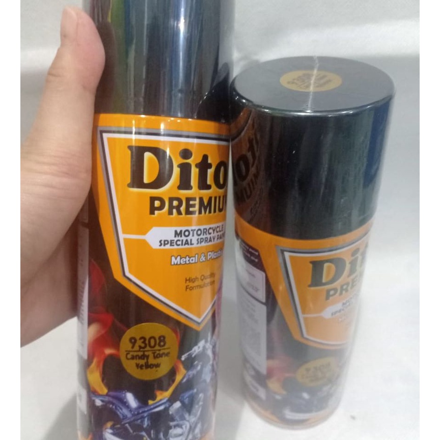 DITON Premium Pilok Pilox Cat Semprot - 9308 Candytone Yellow Candy Tone Kuning / Transparan (400cc)