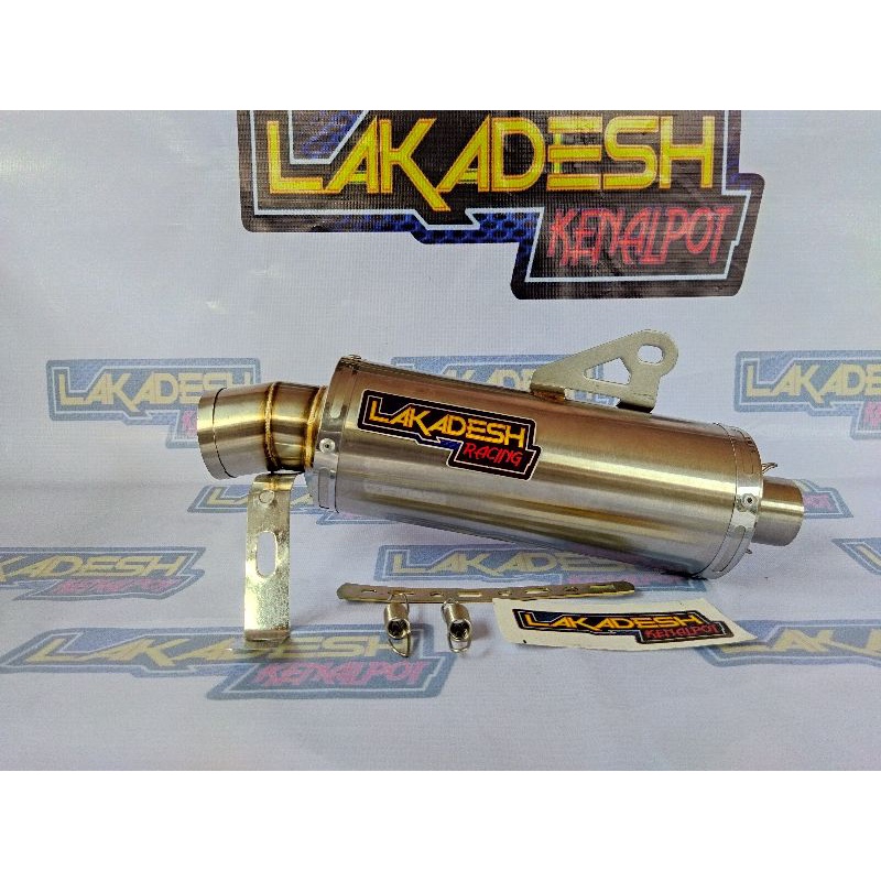 SILENCER (ONLY) KNALPOT LAKADESH RACING (INLET 38/50) BEAT MIO VARIO AEROX SCOOPY NMAX PCX ADV DLL