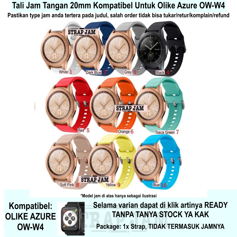 ATS ATL Tali Jam Tangan Olike Azure OW-W4 - Strap Wanita 20mm Silikon Lembut