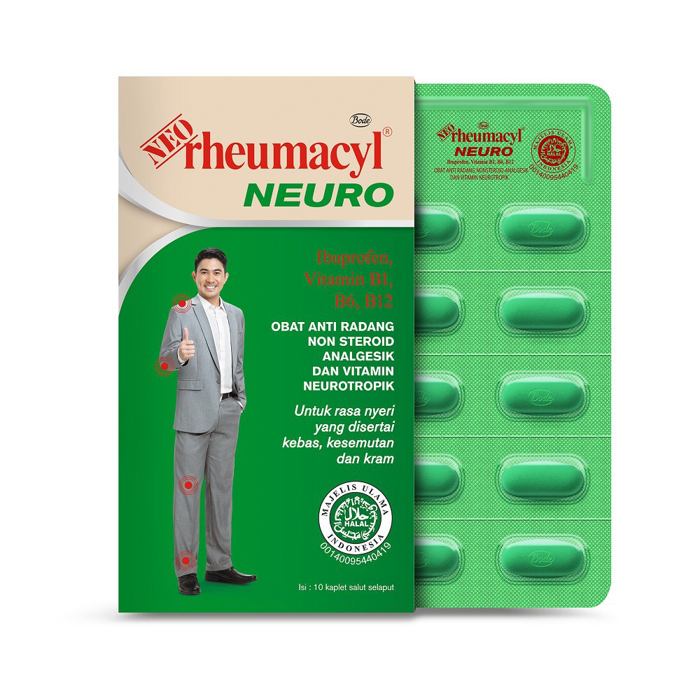 NEO RHEUMACYL NEURO STRIP - Obat Nyeri Saraf Kesemutan Kebas Kram 10 Tablet