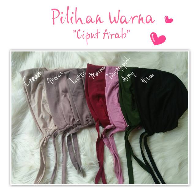 Ciput Arab Tali Belakang Bahan Kaos Harga Murah Berkualitas / Ciput Anpus / Inner Hijab