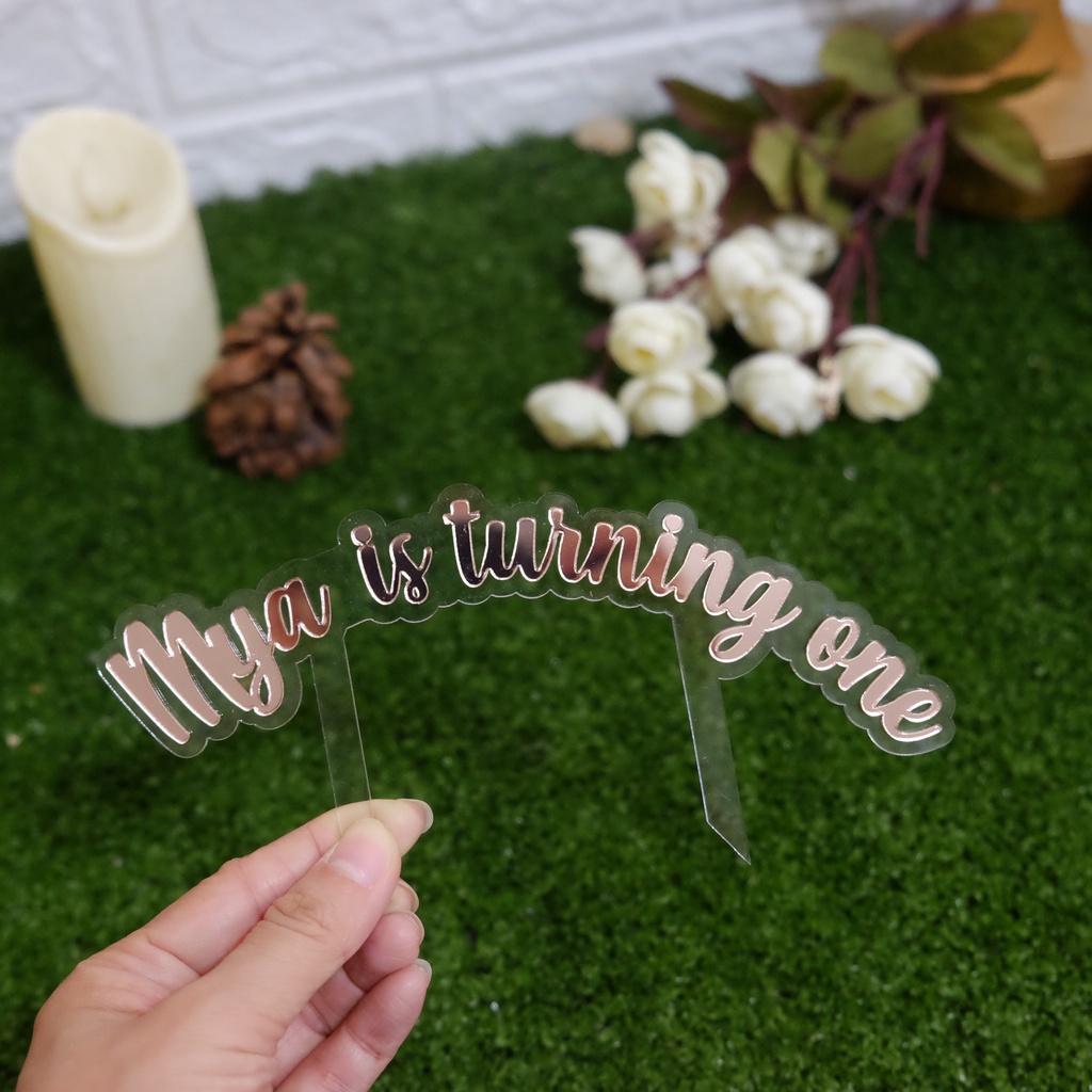 Cake Topper Bentuk Oval Arch Setengah Lingkaran