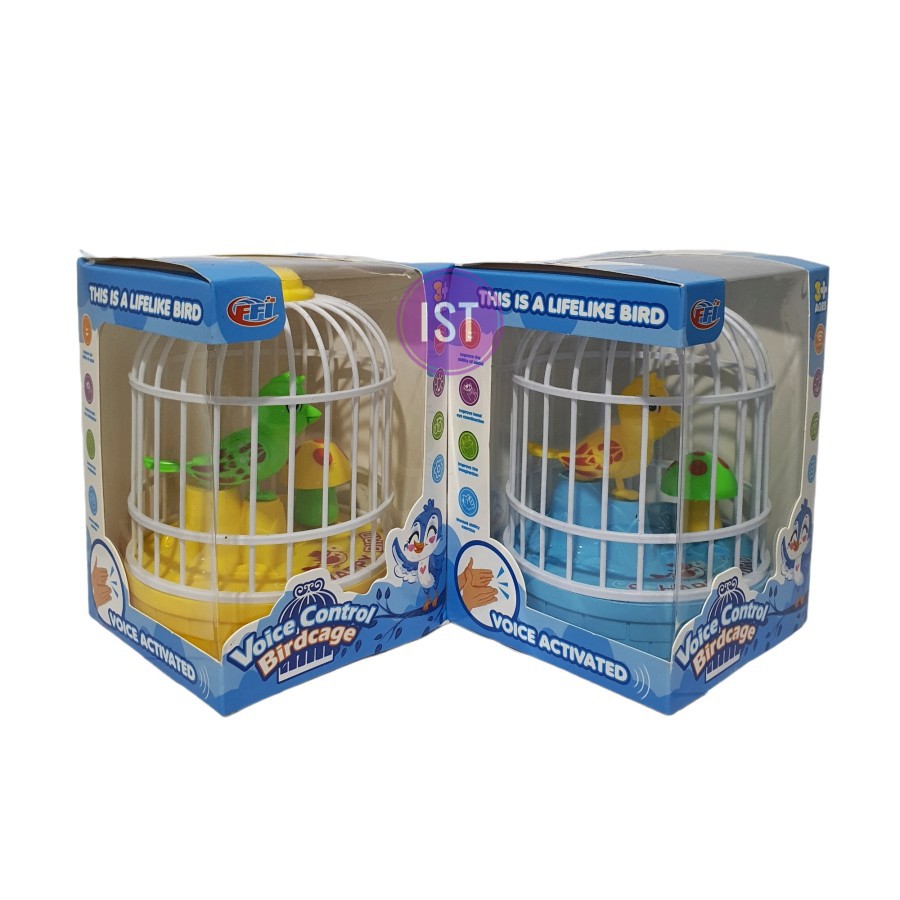 MWN Mainan Kicauan Burung Voice Control Birdcage No.FU1138