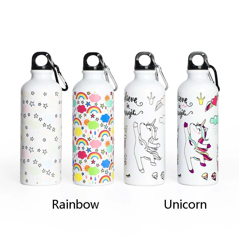Solighter Botol Air Minum Bahan Aluminum Anti Bocor Dapat Berubah Warna Untuk Outdoor / Travel