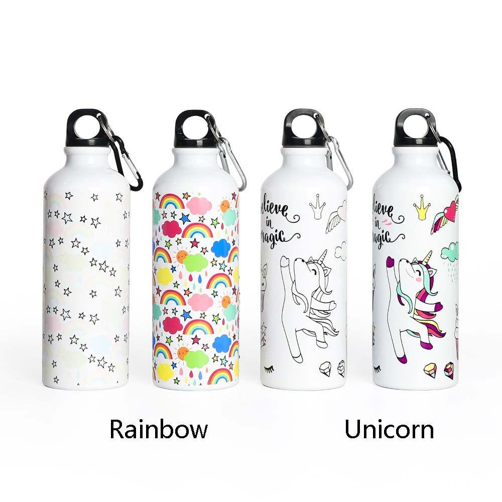 TOP Botol Air Minum Travel Rainbow Waterbottle Anti Bocor Dingin Berubah Warna Perlengkapan Minum