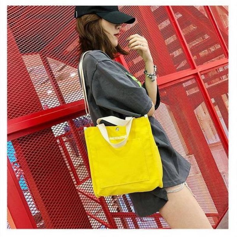 Medan Termurah KD022 Korean style Slingbag Fashion tas Canvas Premium import/Tas weekend