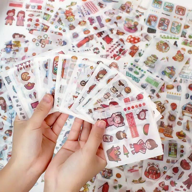 

[ ICOMIQ ] STIKER WASHI CUTE STICKER AESTHETIC JURNAL JOURNAL KOREA