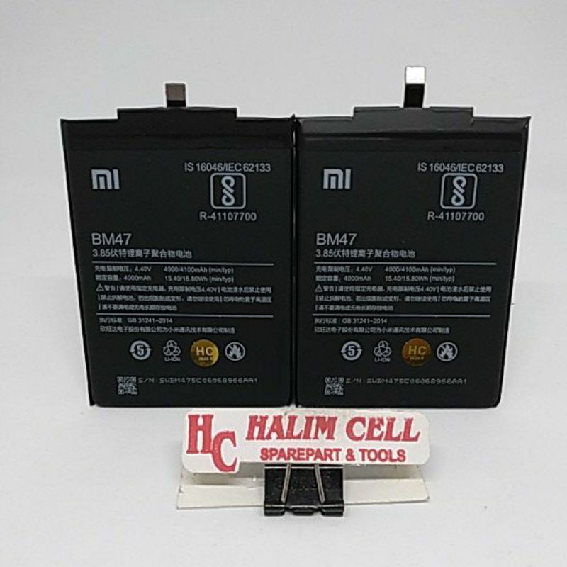 BATERAI BATERRY XIAOMI REDMI 3 / 3S / REDMI 4X BM47 ORIGINAL