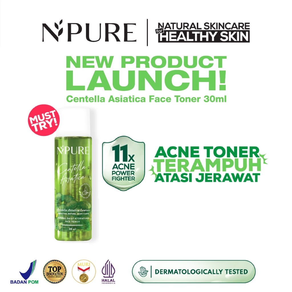 NPURE Face Toner Centella Asiatica (Cica Series) / Npure Marigold Toner /  NPURE NONI TONER-Toner Cica (Kecil)