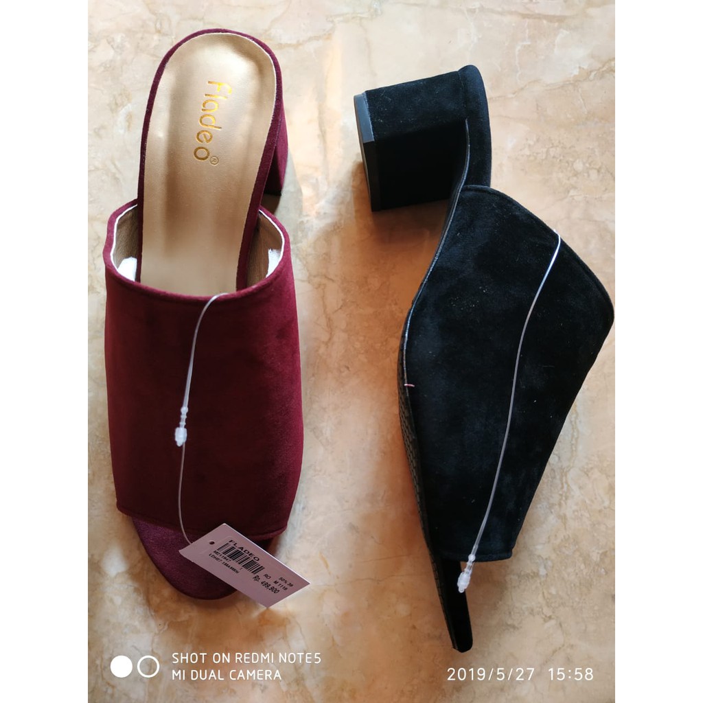 Heels bludru cantik LDJ27-1 sz 39 merk Fladeo