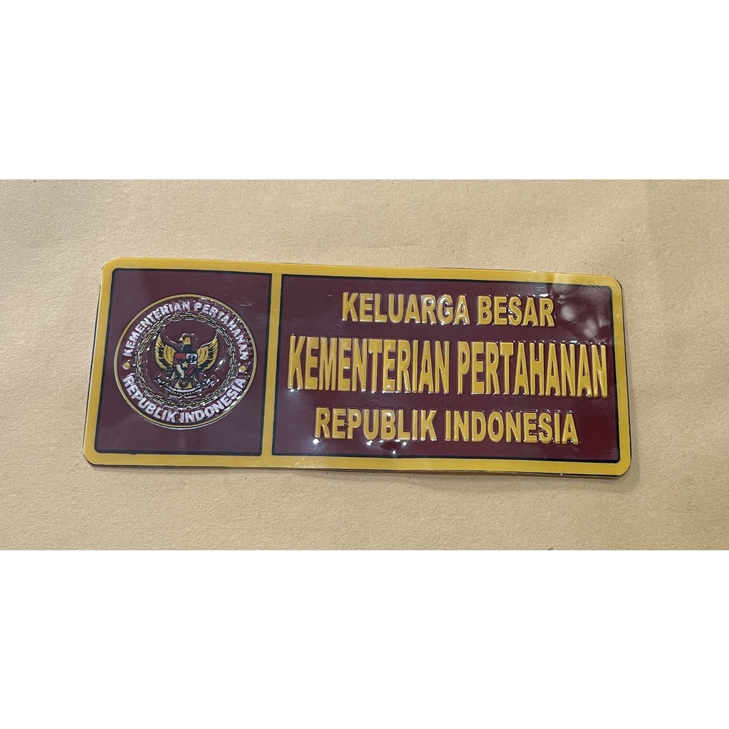 Stiker Kemhan (Panjang) - Sticker Kementrian Pertahanan - Sticker Kemhan Mobil