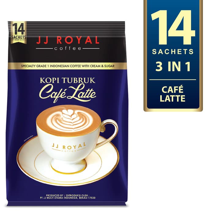 

Coffee/Kopi JJ Royal Kopi Tubruk Cafe Latte Bulk Bag 14 Sachets - kkp1054