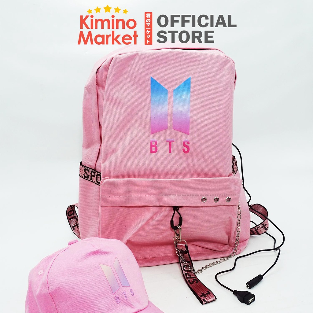 BTS Backpack Tas Ransel Army BTS Import Korea Berkualitas