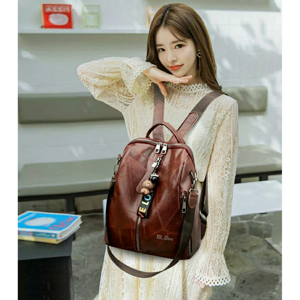 TAS MULTIFUNGSI RANSEL PROMO TAS SHOULDER PUNGGUNG BACKPACK FASHION IMPORT WANITA GROSIR BATAM MURAH-5