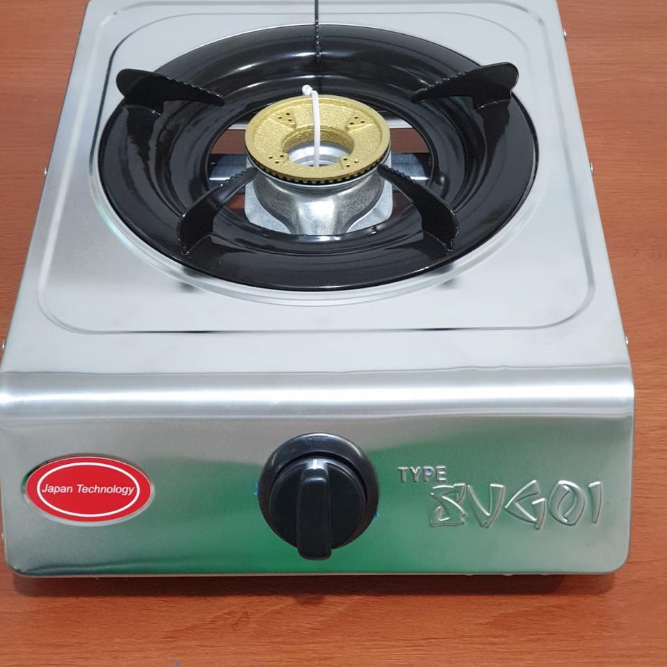 Paling Sesuai.. KOMPOR GAS 1 TUNGKU STAINLESS STEEL SUGOI. KOMPOR GAS STAINLESS. K1