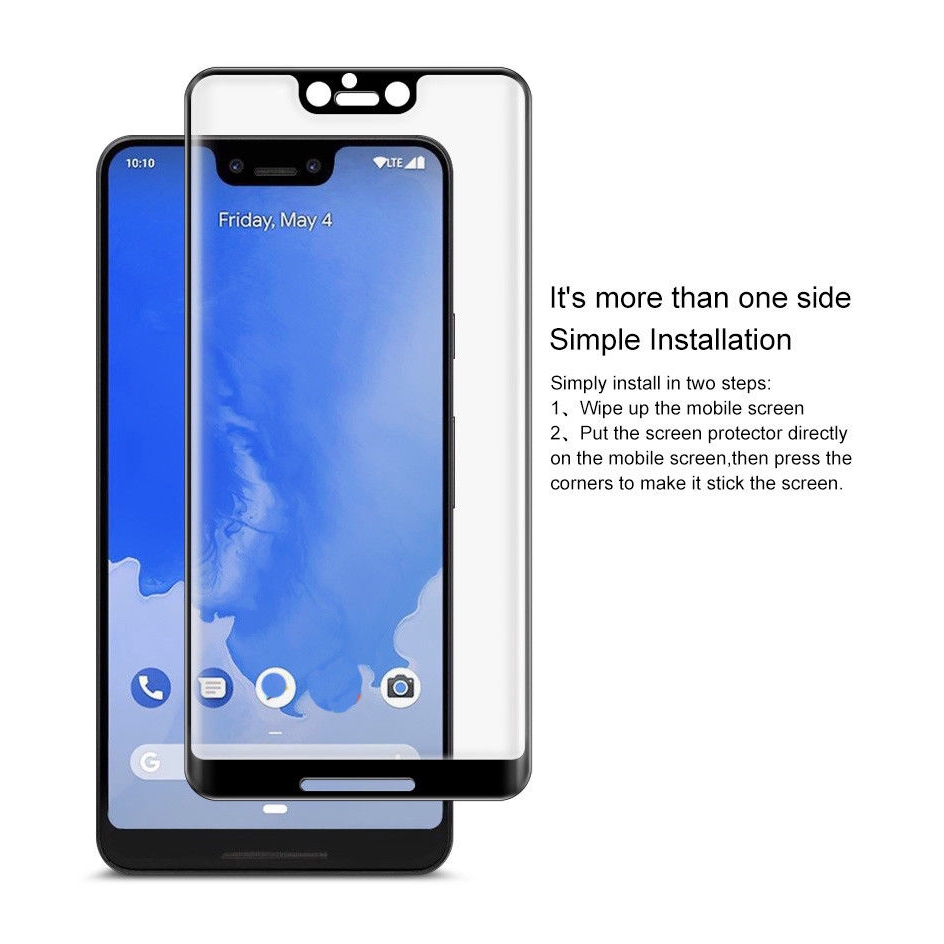 Pelindung Layar Tempered Glass Full Cover untuk Google Pixel 3 3A XL 3 XL 2019