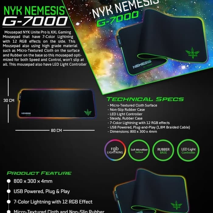 Mousepad Gaming RGB NYK G-7000