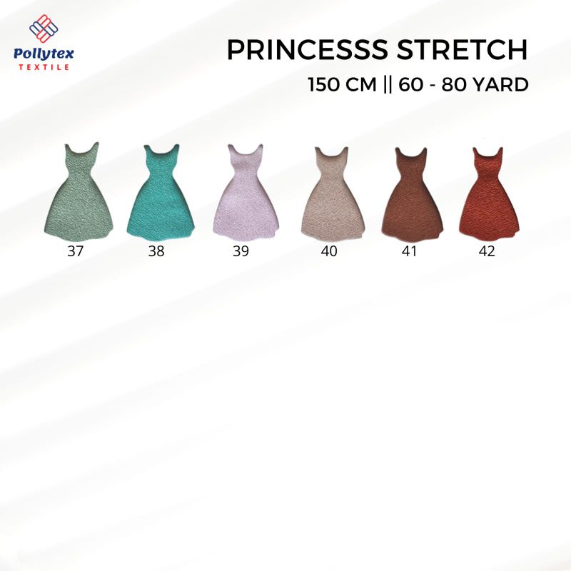 Bahan Kain Princess Stretch / Ladyzara / Lady Zara Premium Ecer Meteran per 0.5 meter