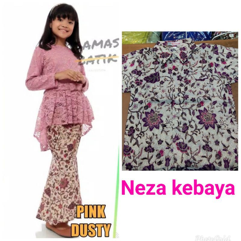 REAL PICT COUPLE KEBAYA ANAK/BATIK ANAK/KEBAYA PESTA ANAK/DRESS PESTA ANAK