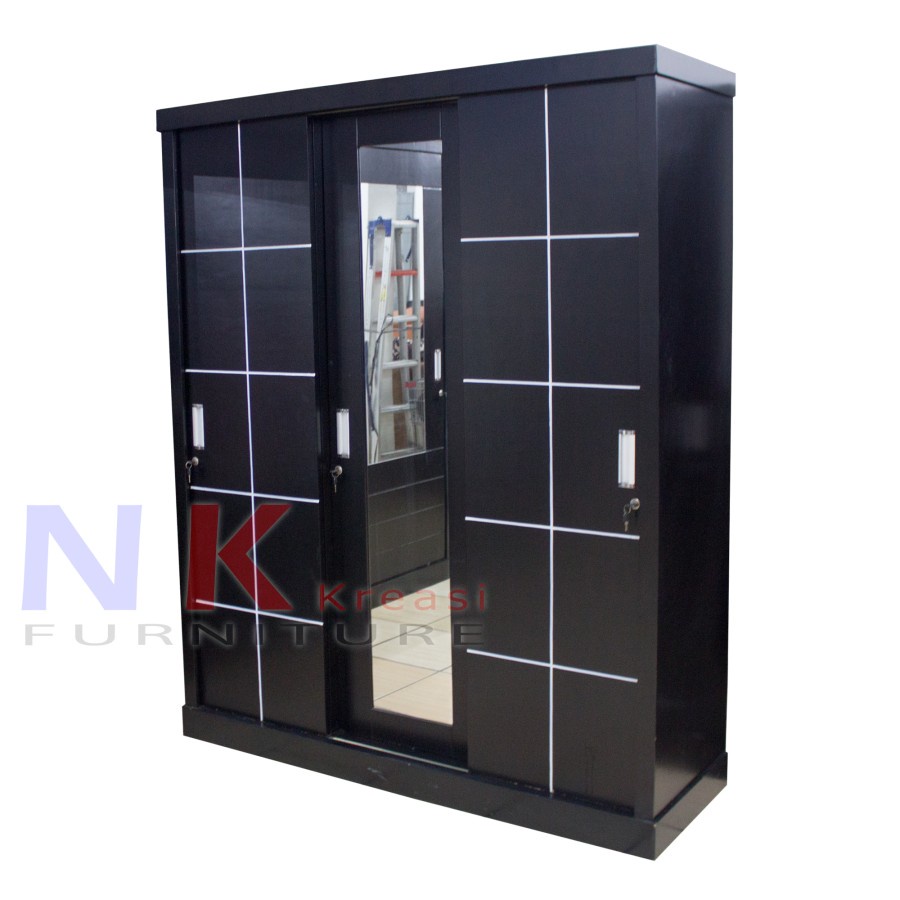 Lemari Pakaian 3 pintu, lemari baju sliding ( Pintu Geser )