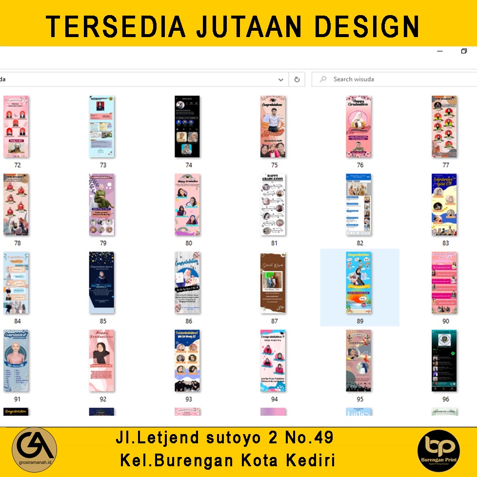 Cetak xbanner foto bahan Synthetic Matte Paper terbaik dari yang baik free design 1 jam jadi