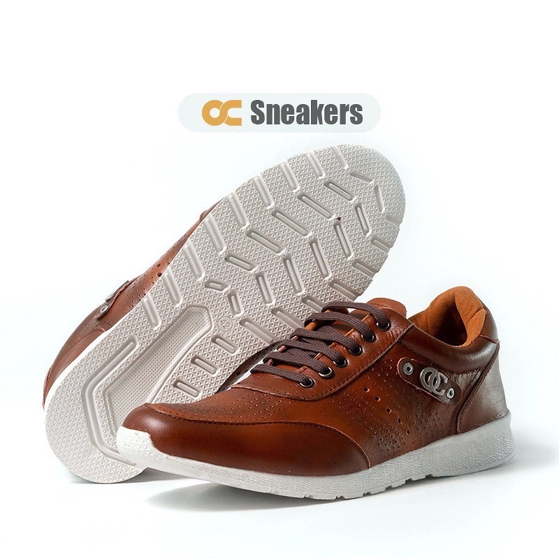 SEPATU KULIT SNEAKERS SEPATU KULIT PRIA SEPATU KULIT SANTAI SEPATU SANTAI KULIT OC SNEAKERS