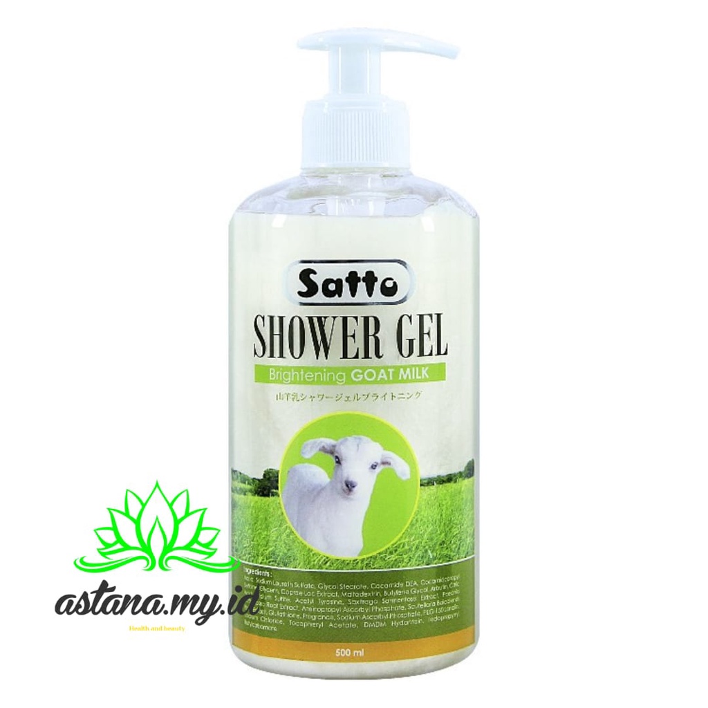 SATTO SHOWER GEL BRIGHTENING GOAT MILK 500ML ORIGINAL