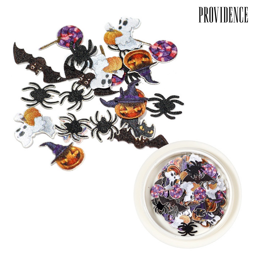 Providence Halloween Multicolor Pumpkin Ghost Spider Witch Nail Art Stickers Decals Decor