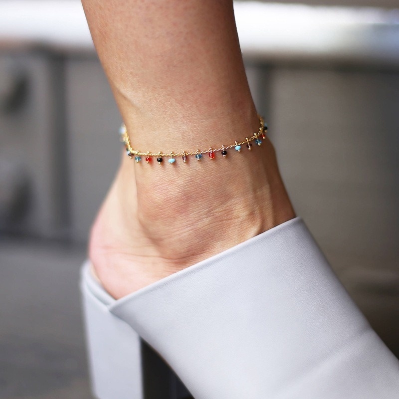 Gelang Kaki Bahan Metal Gaya Bohemian Untuk Wanita