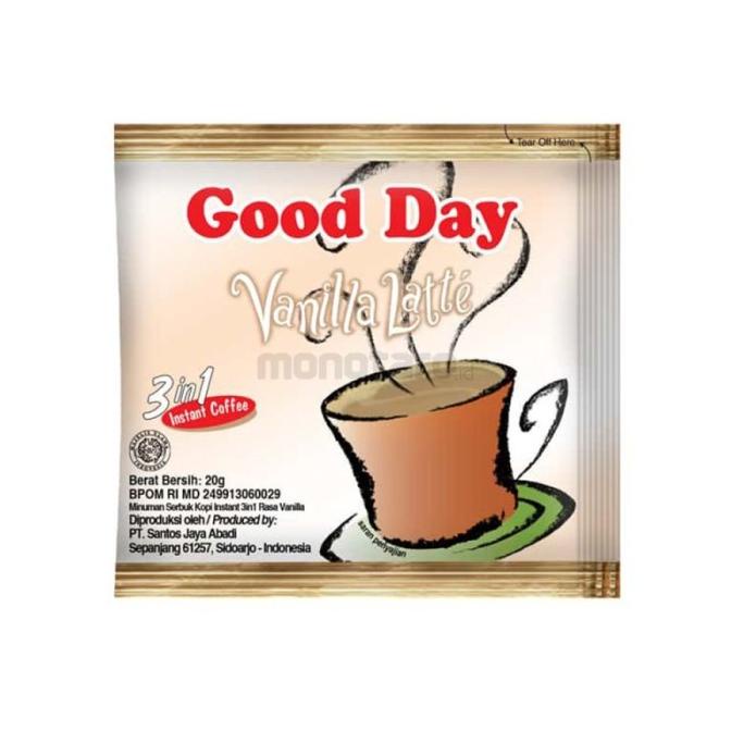 

Diskon GoodDay Vanilla Latte Kopi 1 Renceng isi 10 Sachet Diskon