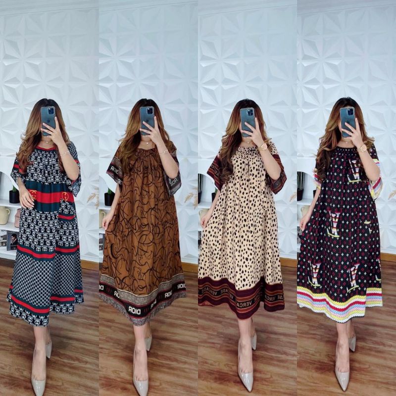 VANIA DRESS BY DST | DRESS ALIYA RAYON SUSUN PAYUNG FREE BANDANA