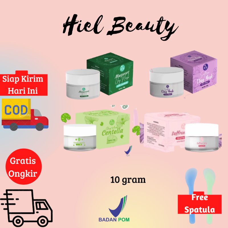 Hiel Saffron Jelly Sleeping Mask Clay CENTELLA Masker BPOM