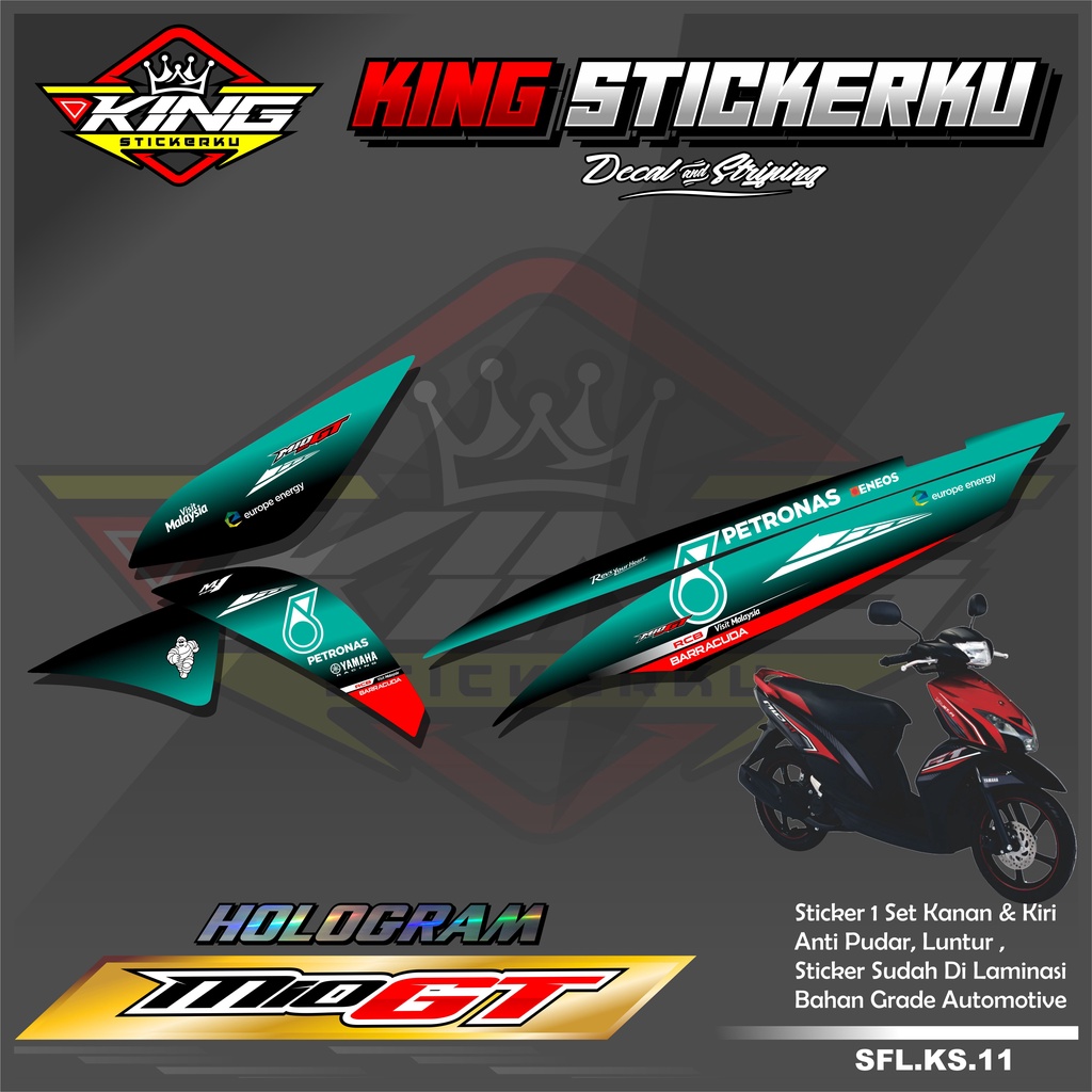 Stiker Striping Mio GT - Sticker Striping Motor Mio GT Motif Petronas KS.11