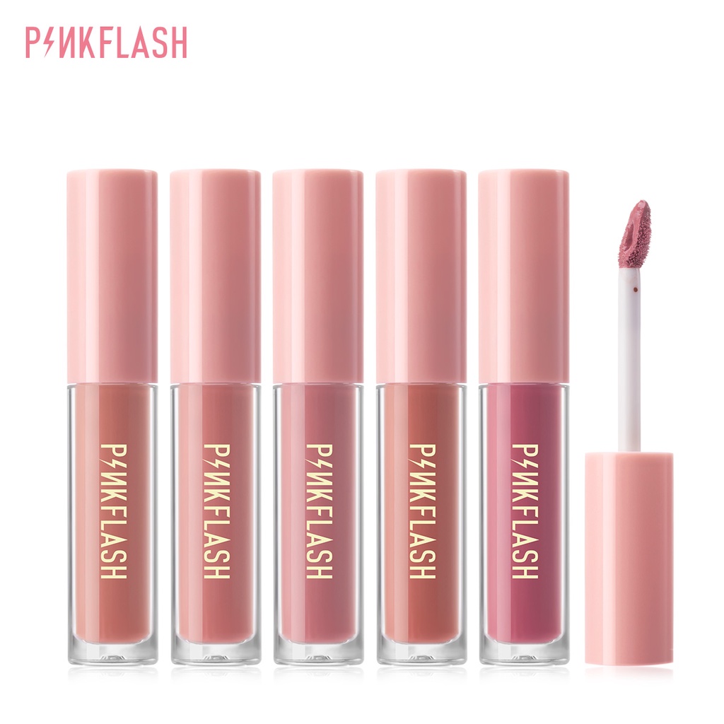 BFM001 PINKFLASH Matte Lipstik Lembut Tahan Lama Pelembab Pigmentasi Tinggi 24 Colors