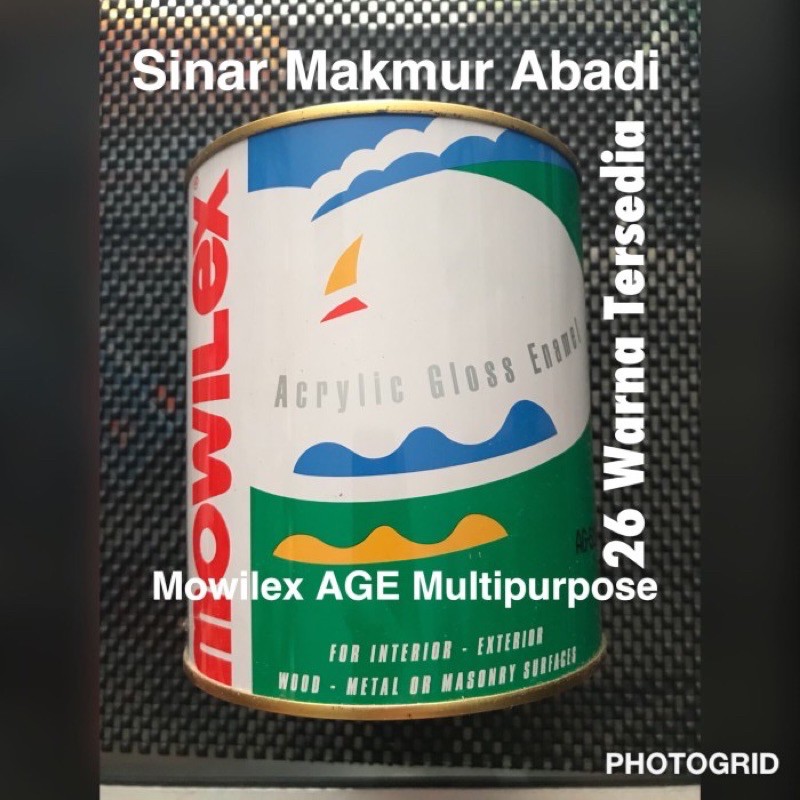 Mowilex AGE Mowilex Acrylic Gloss Enamel Premium Cat Kayu, Besi Dan Batu/Plesteran