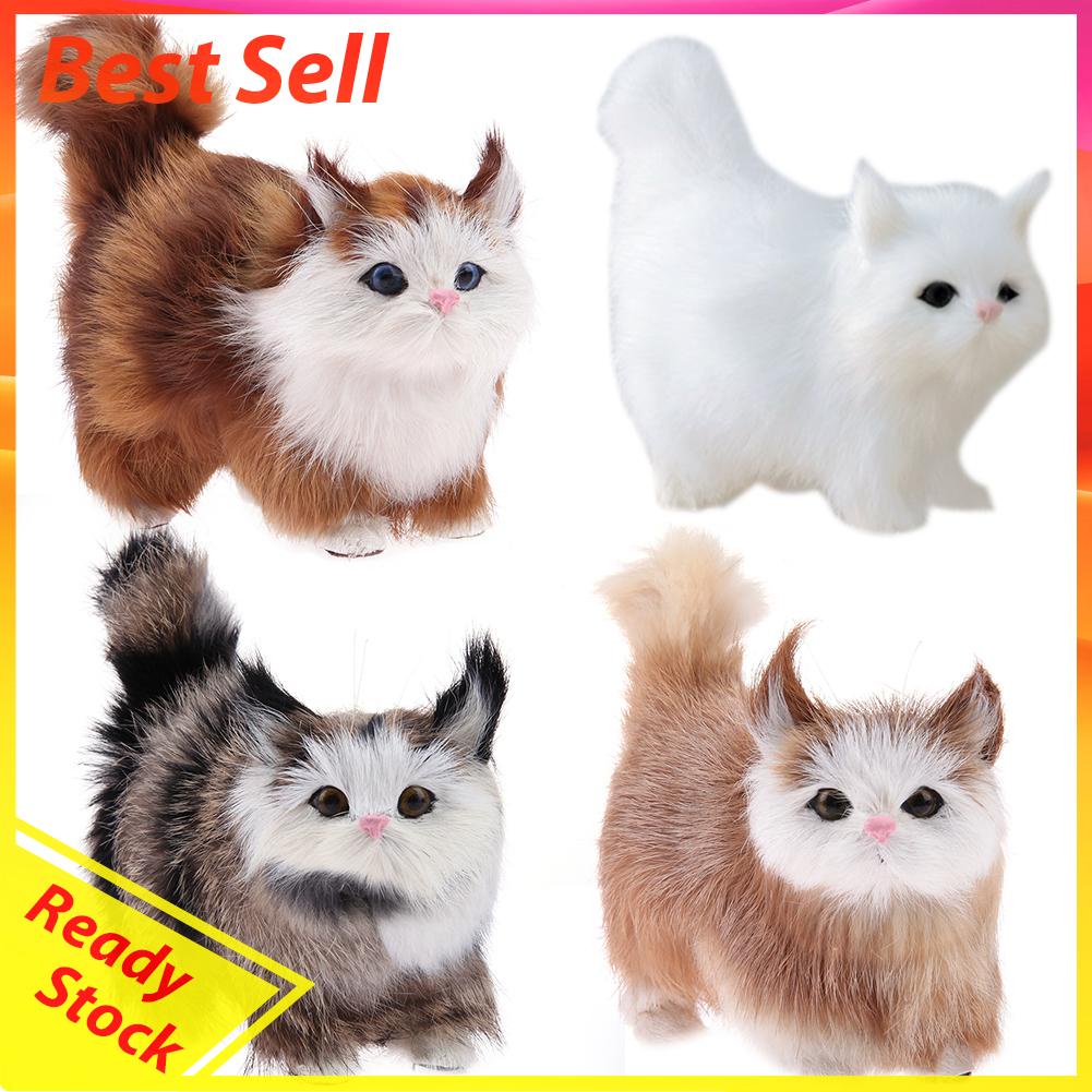 Mainan Boneka Stuffed Plush Simulasi Kucing Untuk Hadiah Anak