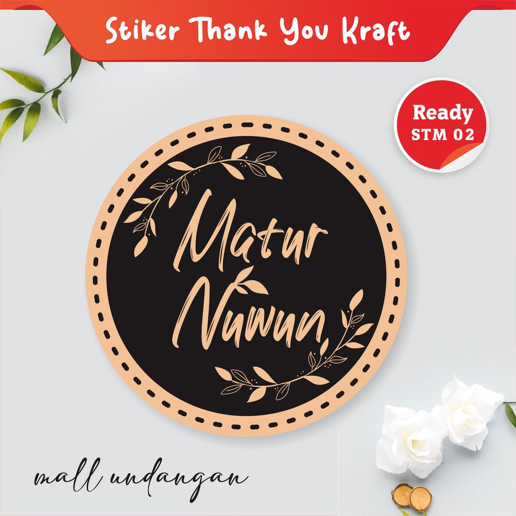 

STIKER THANK YOU MINI KRAFT READY