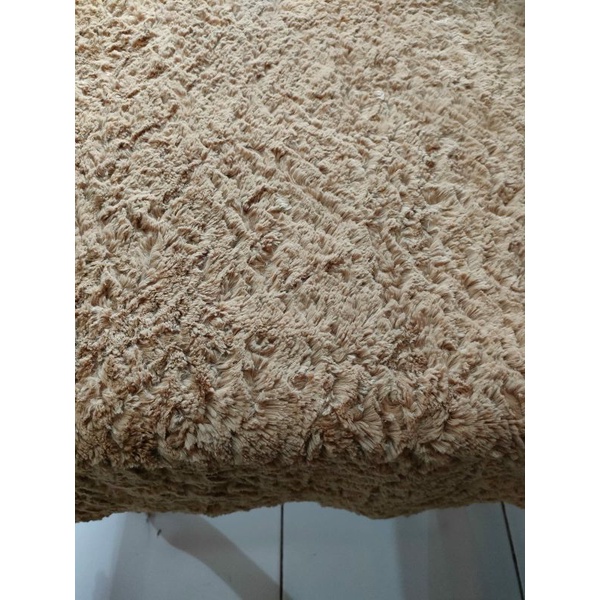 taplak meja bulu raspur uk 160x50cm free tempat tisu