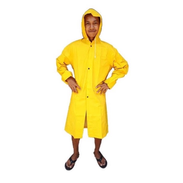 Jas Hujan Jubah Proyek Safety Tebal dan Awet  Jumbo | Raincoat  Layar 200