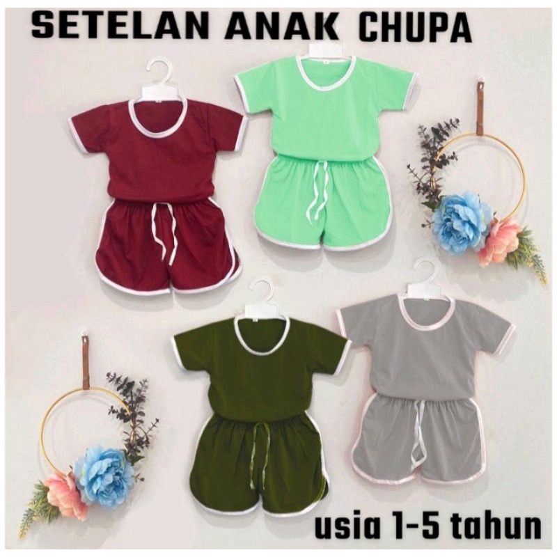 SET SETELAN BAJU CHUPA CHUPS SETELAN ANAK MURAH