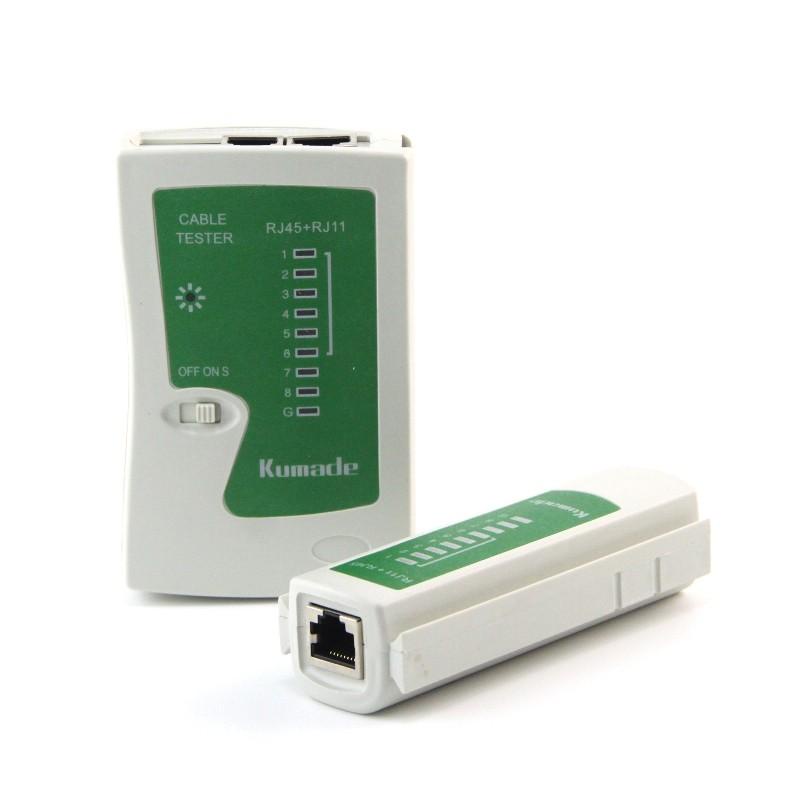 LAN TESTER + BATERAI / ALAT PEMERIKSA ARUS PADA KABEL LAN DAN KABEL USB-ALAT CEK KABEL LAN KE RJ-45 - TEKNO KITA