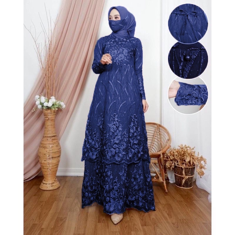 DISKON [MODEL BARU] GAMIS BUSUI FULL BRUKAT/ GAMIS MAXI NADIRA/ MAXI TILE TINGKAT/ FREE MASKER/