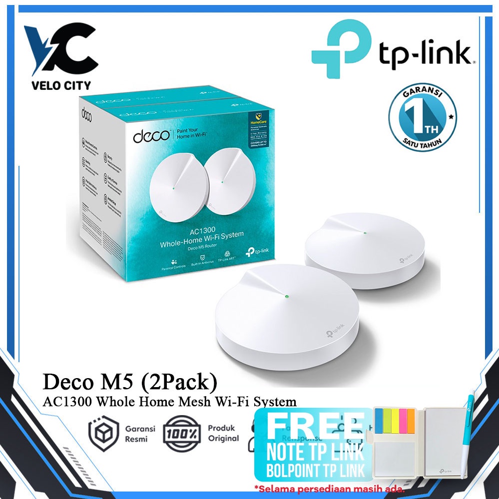 TP-LINK DECO M5 AC1300 Whole Home Mesh Wi-Fi System (2-Pack) - DECO M5